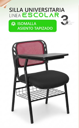 Silla Universitaria Tapizada Estanterías Medellín
